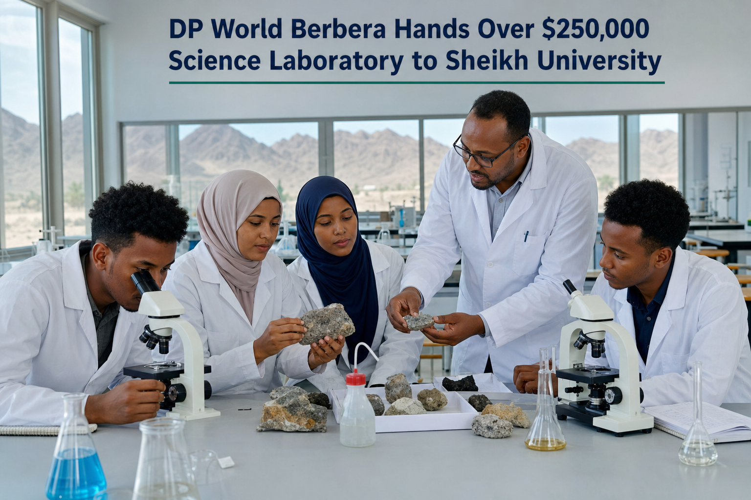 DP World Berbera Hands Over $250,000 Science Laboratory to Sheikh University
