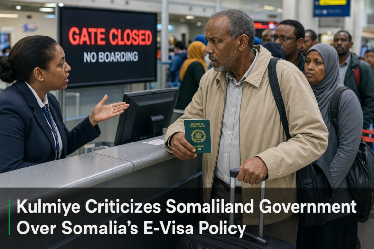 Kulmiye Criticizes Somaliland Government Over Somalia’s E-Visa Policy