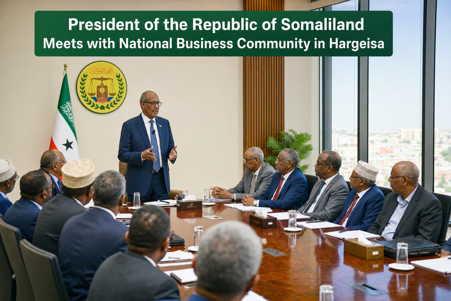 President of the Republic of Somaliland Meets with National Business Community in Hargeisa