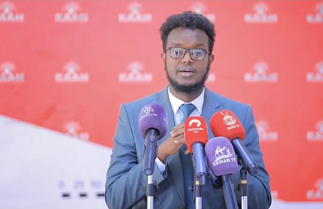 Ambassador Barkhad Mohamed Kariye Secretary for Foreign Affairs of the opposition KAAH Party