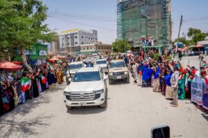 President Irro was warmly welcomed by large crowds in the capital Hargeisa