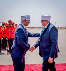Somaliland Vice President Mohamed Ali Aw Abdi welcomed by President
