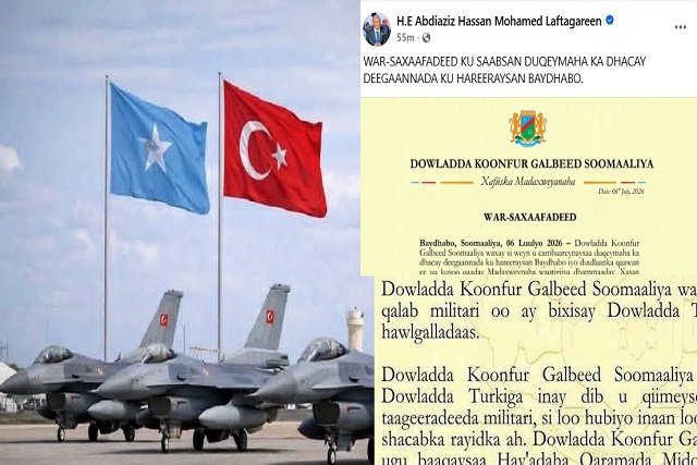 Former regional leader alleges Turkish military involvement in offensive led by Somalian President claims remain unverified