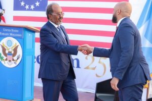 President Hassan Sheikh Attends U.S. Embassy Independence Day Event Amid U.S. Decision to End UNSOS Support. 11 President Hassan Sheikh Marks U.S. Independence Day in Mogadishu Amid Changing U.S. Somalia Relations1