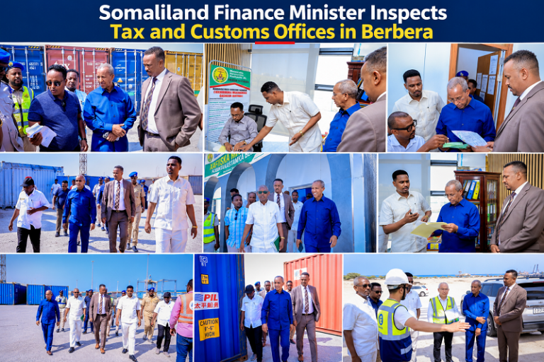 Somaliland Finance Minister Inspects Tax and Customs Offices in Berbera