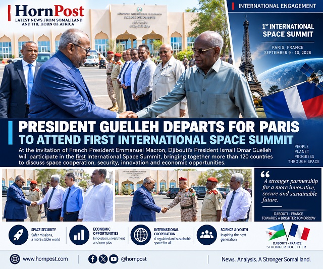 Djibouti President Guelleh Heads to Paris for International Space Summit