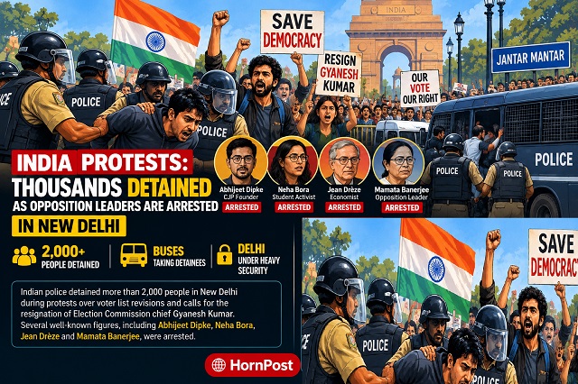 India Protests Thousands Detained