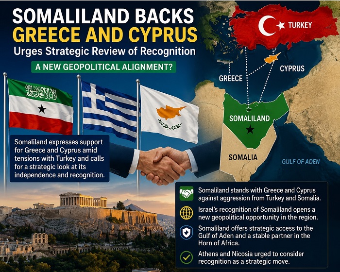 Somaliland Backs Greece and Cyprus Urges Strategic Review of Recognition