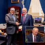 Somaliland President Abdirahman Mohamed Abdullahi known as President Irro meets U.S. Rep. John Rose in Washington