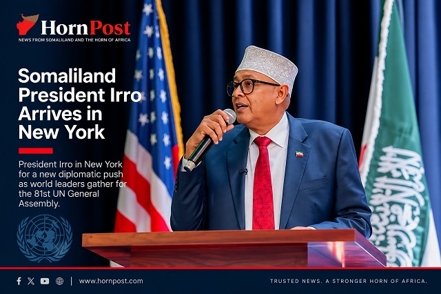 Somaliland President Irro Arrives in New York for a New Diplomatic Push