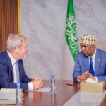 Somaliland Vice President Mohamed Ali Aw Abdi who is serving as acting president held talks with Denmarks Ambassador to Somalia and Somaliland Steen Sonne Andersen