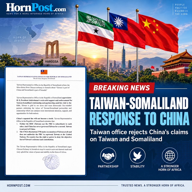Taiwan Office in Somaliland Rejects China Claims on Taiwan and Somaliland