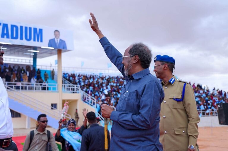 The presidents arrival in Gaalkayo is arguably the most politically significant stage of the tour