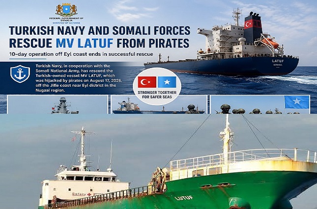 Turkish Navy and Somali Forces Rescue Hijacked MV LATUF After 10Day Operation