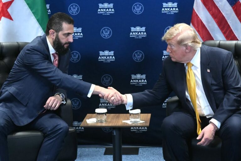 U.S, Syria and Israel Reach Deal to Remove Nuclear Material From Undeclared Syrian Site 9 U.S. President Donald Trump with Syrian President Ahmad al Sharaa