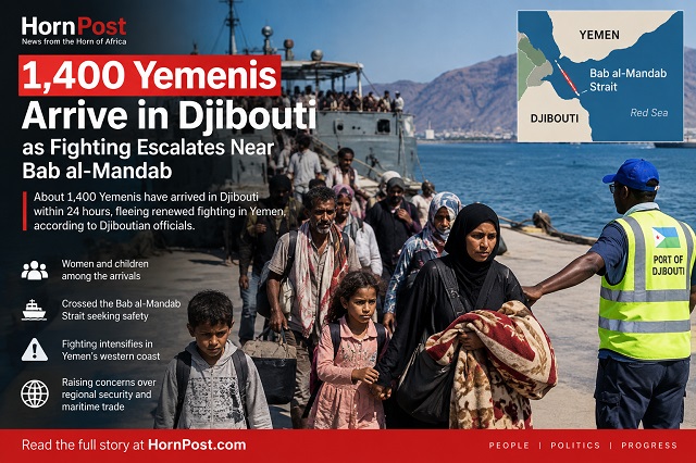 Yemeni refugees arrive in Djibouti after crossing the Bab alMandab Strait as fighting intensifies along Yemens western coast